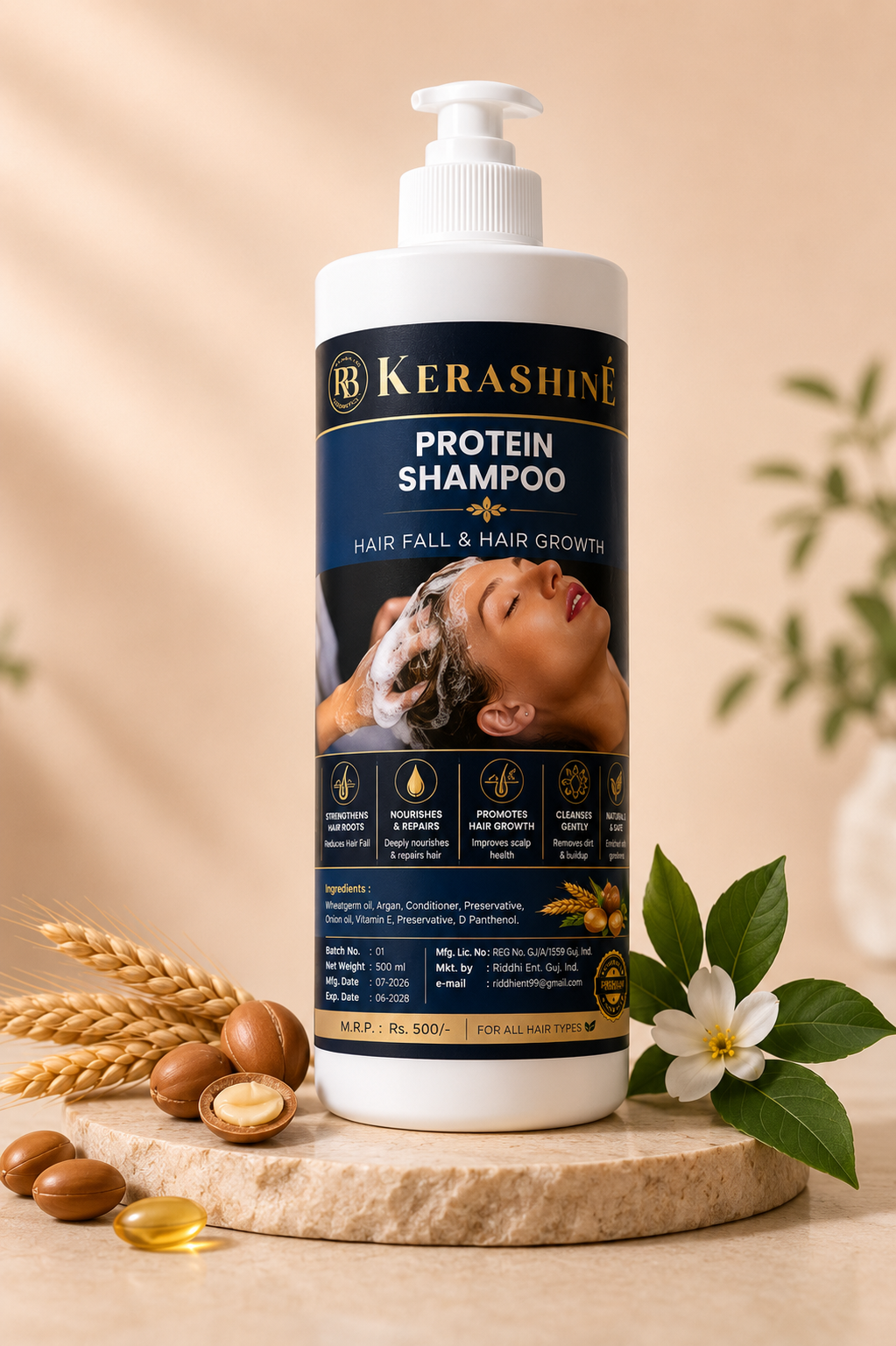 RB KeraShiné Protein Shampoo – Nourishment & Shine | 500 ml