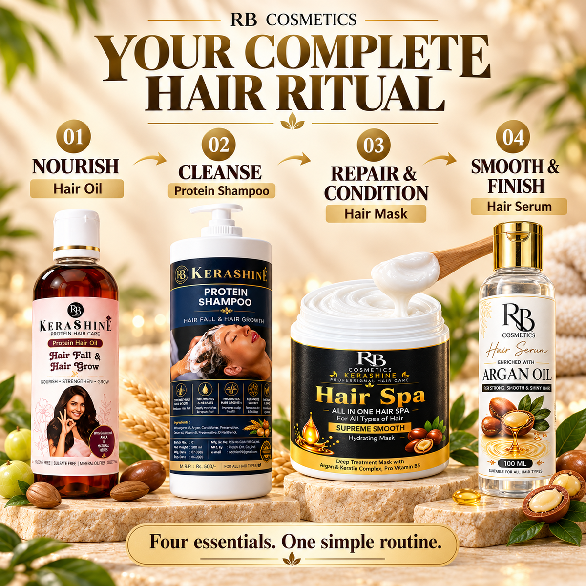 RB Complete Hair Repair Ritual | 4-Step Hair Care Combo